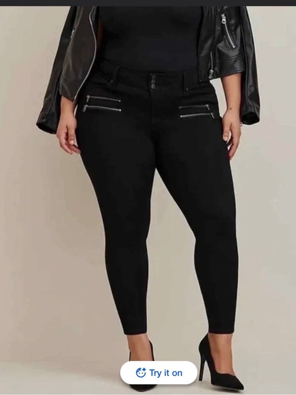 Torrid Super Soft Black Moto Jeggings - Size 12R